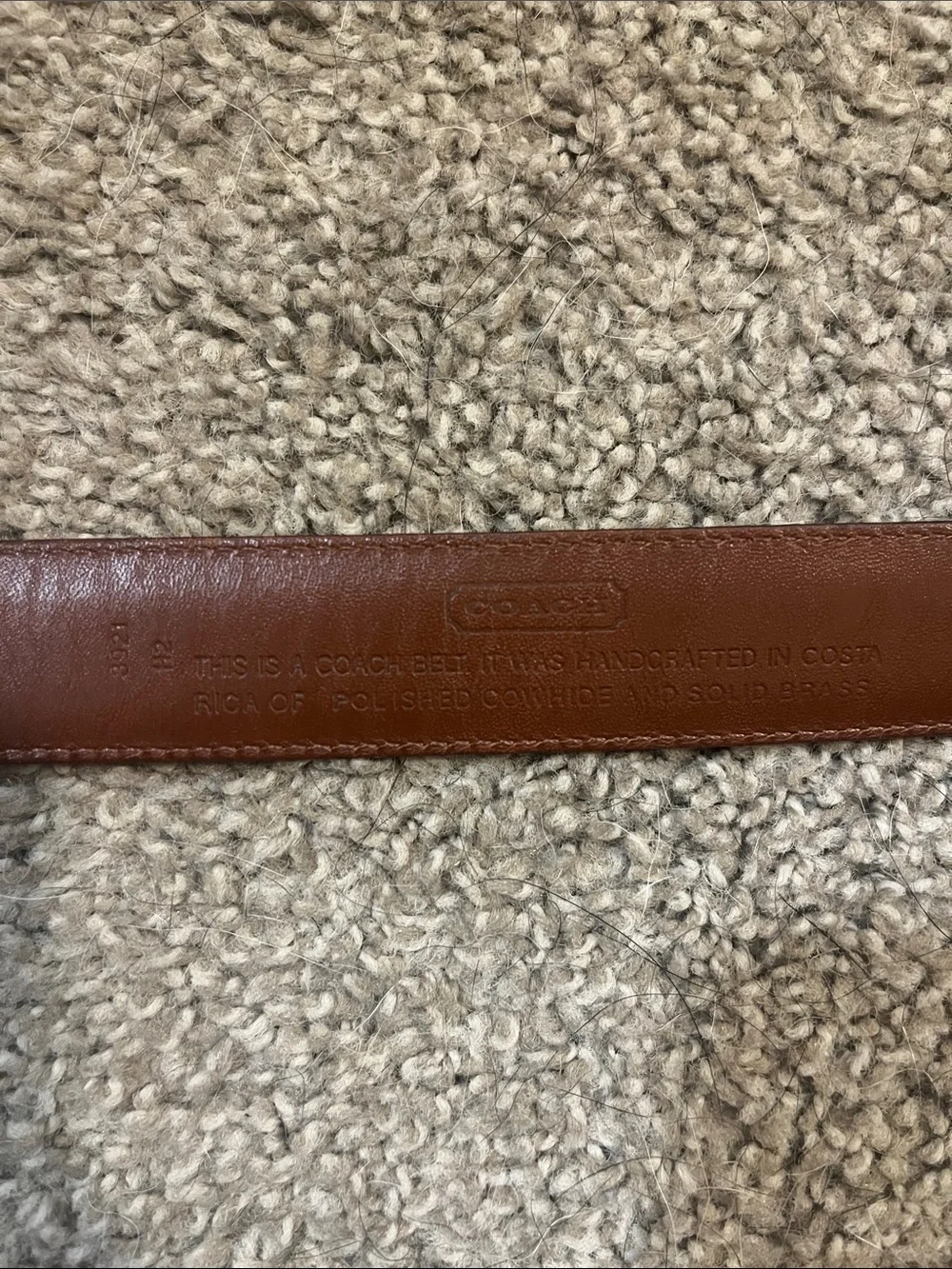 Vintage Coach 3921 Leather Belt in Black With Gold Buckle